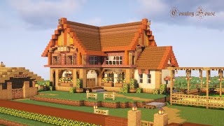 [マイクラ]カントリー風サバイバル拠点の作り方[Minecraft][tutorial][Survival house]