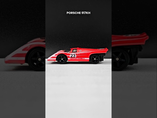 Vídeo relacionado con Hot Wheels Premium Car Culture Circuit Legends Porsche 917K Coche de juguete metálico coleccionable a escala 1:64, vehículo con neumáticos Real Riders, JBK63