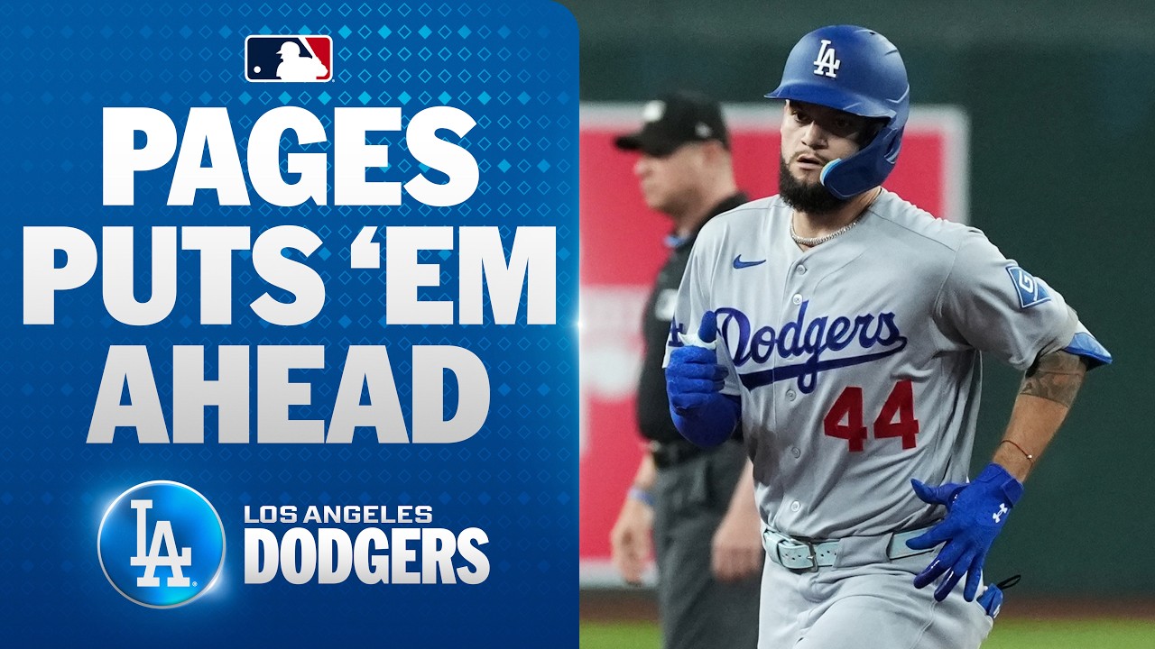 Andy Pages mashes a first pitch GO-AHEAD HOME RUN for the Los Angeles Dodgers! 😮‍💨 | MLB Highlights