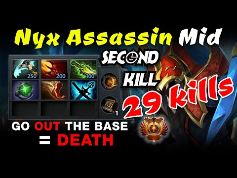 7.28C Dota 2 new META Mid NYX Assassin. 29kills non-stop hunting.