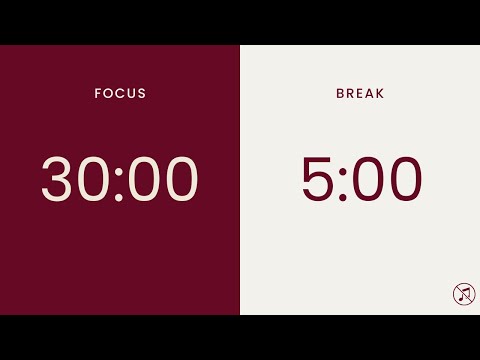 30/5 Pomodoro Timer  🍂 Autumn/Fall | 3 x 30 min | Focus | Study | Reflection | Productivity