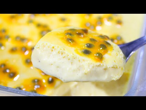 NO GELATIN - VERY EASY - PERFECT PASSION FRUIT MOUSSE - SUPER CREAMY AND DELICIOUS