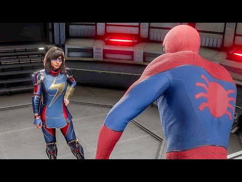 Marvel's Avengers - Ms. Marvel Asks Spider-Man To Remove His Mask Scene