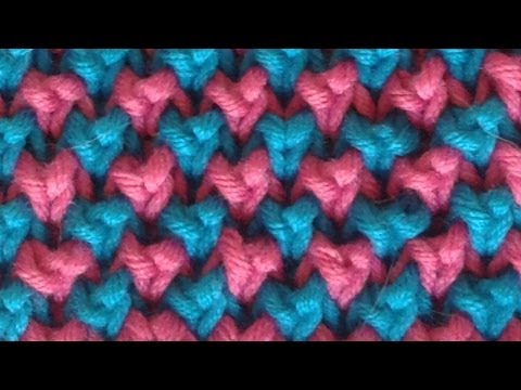 Knitting pearl brioche with 2 colors - brioche pattern - knitting pattern