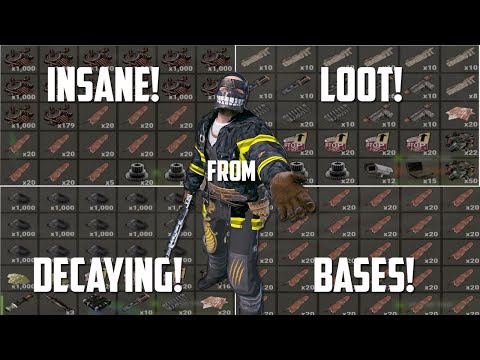 RUST finding the most INSANE loot from decaying bases!!