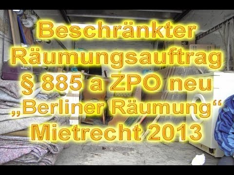 Bei Zwangsräumung Wohnung Geld sparen! So geht's -§ 885a ZPO "Berliner Räumung"- vermietershop