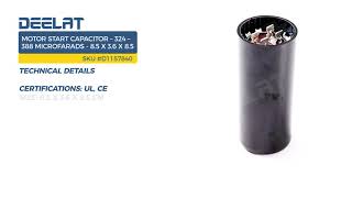 Motor Start Capacitor – 324 – 388 Microfarads - 8.5 x 3.6 x 8.5 cm