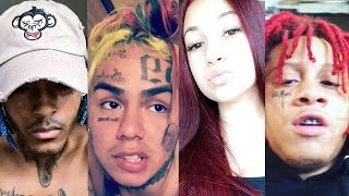6ix9ine Calls out Bhad Bhabie &amp; Trippie Redd Over Smashing and says XXXTentacion has Audio