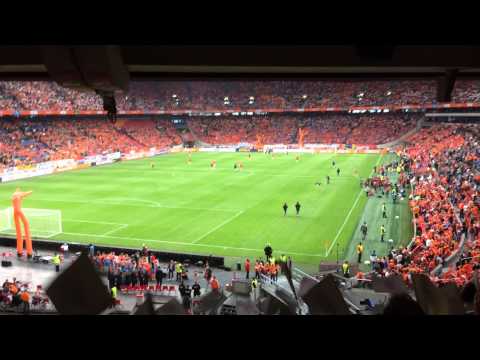 Oefenwedstrijd Nederland - Wales 4-6-2014 sfeer publiek Amsterdam Arena