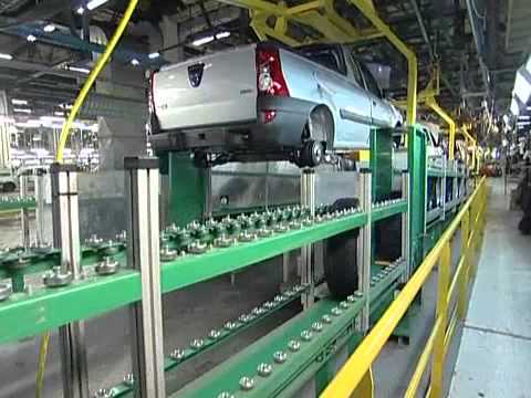 Production of the Dacia Logan in Mioveni, Romania