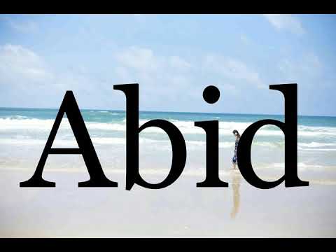 How To Pronounce Abid🌈🌈🌈🌈🌈🌈Pronunciation Of Abid