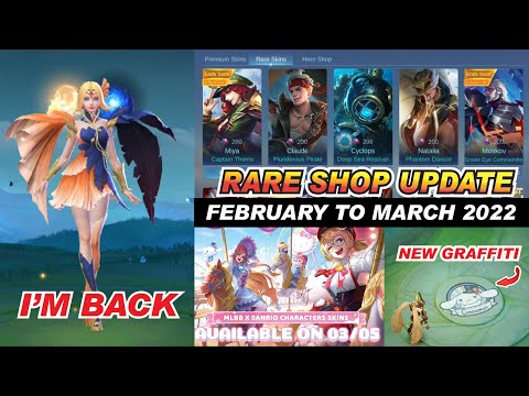 FRAGMENT SHOP UPDATE FEBRUARY to MARCH 2022 ( Rare Skin ) Upcoming Sanrio Skin and Collector MLBB
