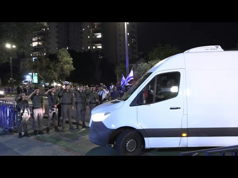 Video Thumbnail: Bodies of Israeli hostages released from Gaza arrive at forensic center | AFP