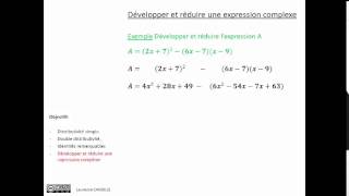 Développer et réduire une expression complexe