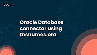 Oracle Database connector using tnsnames.ora