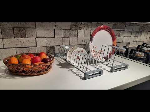 SMARTSLIDE Stainless Steel Multipurpose Kitchen 6 Plate Stand With stand