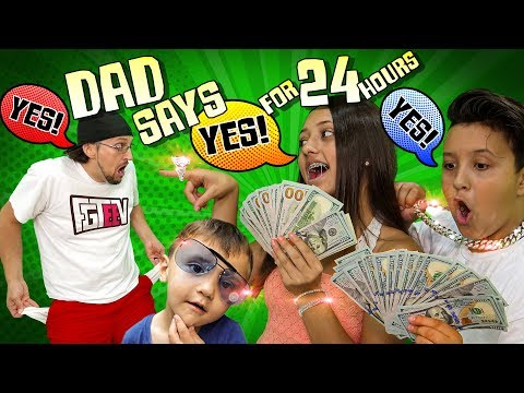 DAD SAYS YES to EVERYTHING KIDS WANT for 24 HOURS! (If Kids Were in Charge Challenge)