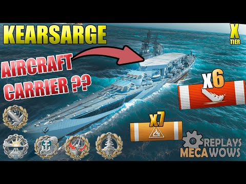 AIRCRAFT CARRIER ?? Kearsarge 6 KILLS | World of Warships Gameplay Replay
