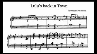 Oscar Peterson - Lulu's Back in Town (transcription)