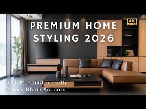 2026 Premium Home Styling | Dark Minimalist Interiors with Luxury Black Accents