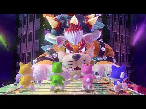Super Mario 3D World 100% Walkthrough - World Bowser (4 Players)