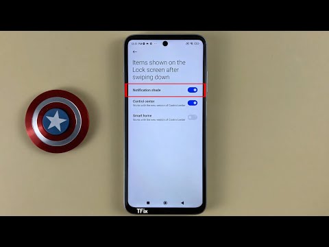 How to enable/disable Notification shade when swiping down on the lock screen on Xiaomi Redmi 10