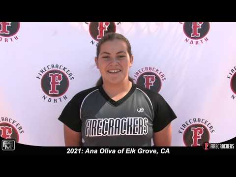 2021 Ana Oliva Shortstop Softball Skills Video - Firecrackers North