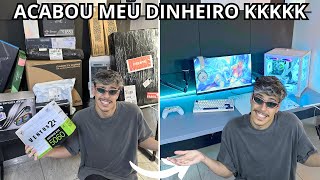 COMPREI TUDO E MONTEI UM SETUP GAMER INTEIRO NOVO KKKKK