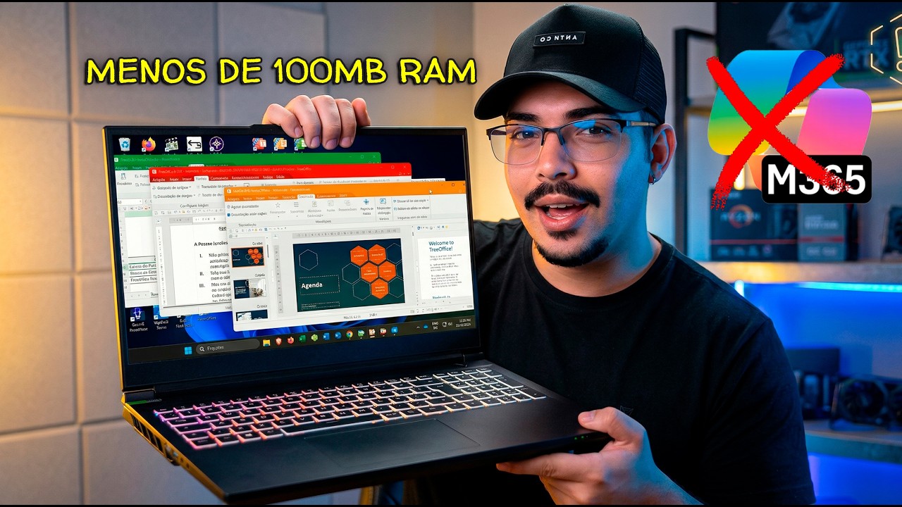 APRENDE AÍ, MICROSOFT!  Tchau Office 365: A Suíte Office Grátis que usa só 100MB de RAM!