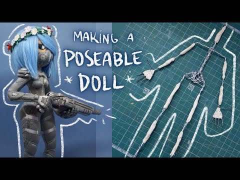 Making a dolll with a FULL WIRE SKELETON | Handmade poseable doll | Quake Champions Custom Doll