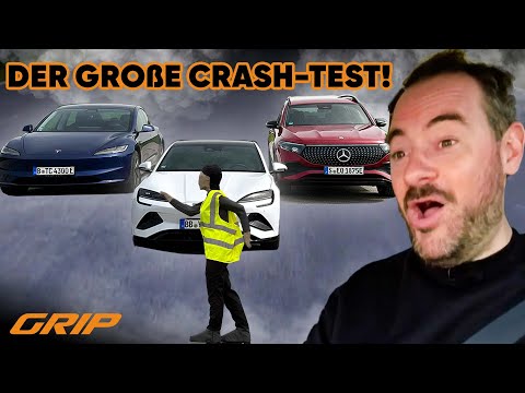 Crash-Test: Wer hat den besten Notbremsassistent? 💥 Mercedes 🆚 BYD 🆚 Tesla | GRIP