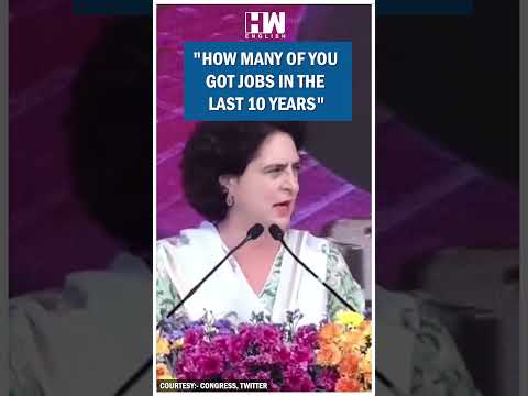 #Shorts | "how many of you got jobs in the last 10 years" | Priyanka Gandhi | Telangana Congress