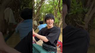 ISSEI funny video 😂😂😂 | I try how to paint with water 🖼🖌 in Cambodia 🇰🇭 #shorts