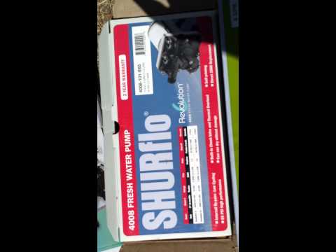 Water pump test Flojet r 4525, Shurflo 4008, Shurflo 4048