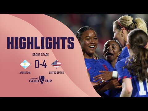 W GOLD CUP Group Stage | Argentina 0-4 United States