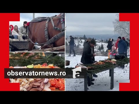 Crăciun de poveste în Bucovina. Turiştii s-au bucurat de omăt, preparate tradiţionale şi surprize