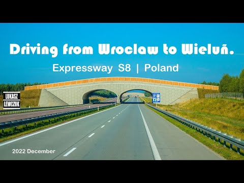 Driving on the S8 Expressway from Wroclaw to Wieluń | Poland | [2022 December]