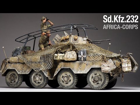 Sd.Kfz.232 AFRICA-CORPS - Part 2 - 1/35 TAMIYA - Tank Model - [ Painting weathering ]