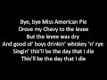 Timeflies - American Pie Lyrics 
