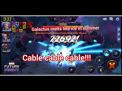 Galactus fast clear with cable!!! Killed in ????Marvel future fight|