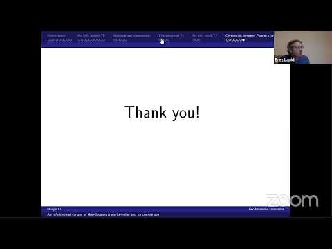 Huajie Li (Marseille): An infinitesimal variant of Guo-Jacquet trace formulae and its comparison