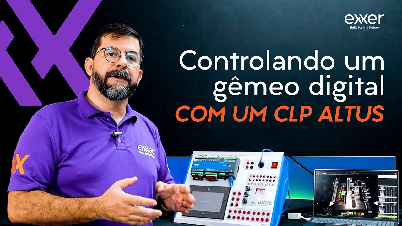 Controlando um gêmeo digital com o CLP XP340 Altus | Na Prática a Teoria não é Outra