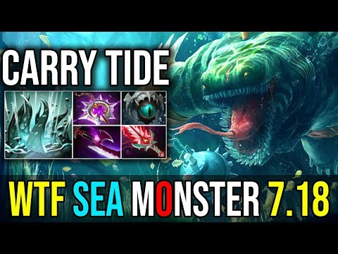 WTF SEA MONSTER CARRY [TIDEHUNTER] Epic Crazy Build NEW META BUILD Patch 7.18 | Dota 2 Highlights