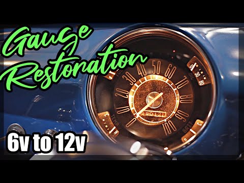 Cleaning and converting your classic car gauges from 6 volts to 12 volts; Shoebox Ford Ep15