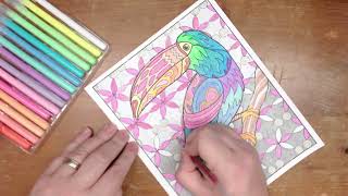 Relaxing Coloring Page - Toucan