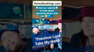 PRECIOUS LORD TAKE MY HAND Doc Watson gospel bluegrass THE BUS KINGS practicing acoustic harmonies