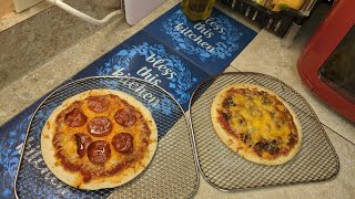 Homemade Air Fryer Easy Hamburger Pizza VS Oven Pepperoni Pizza