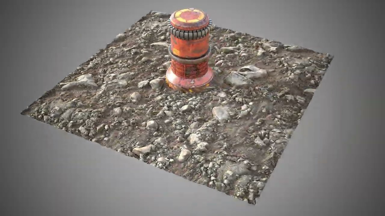 Stone mud ground tile 3D Model