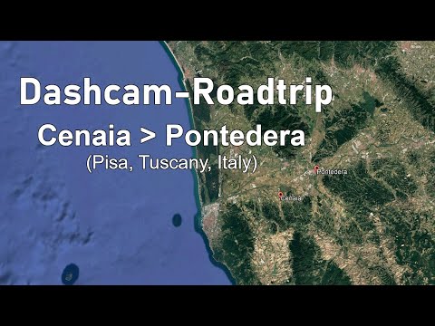 Dashcam Drive: Cenaia to Pontedera, Italy | Scenic Tuscany Road Trip