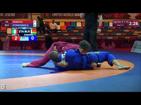 BRONZE Men-Gi - 77 kg: M. RONCA (ITA) v. K. SYSHCHANKA (BLR)